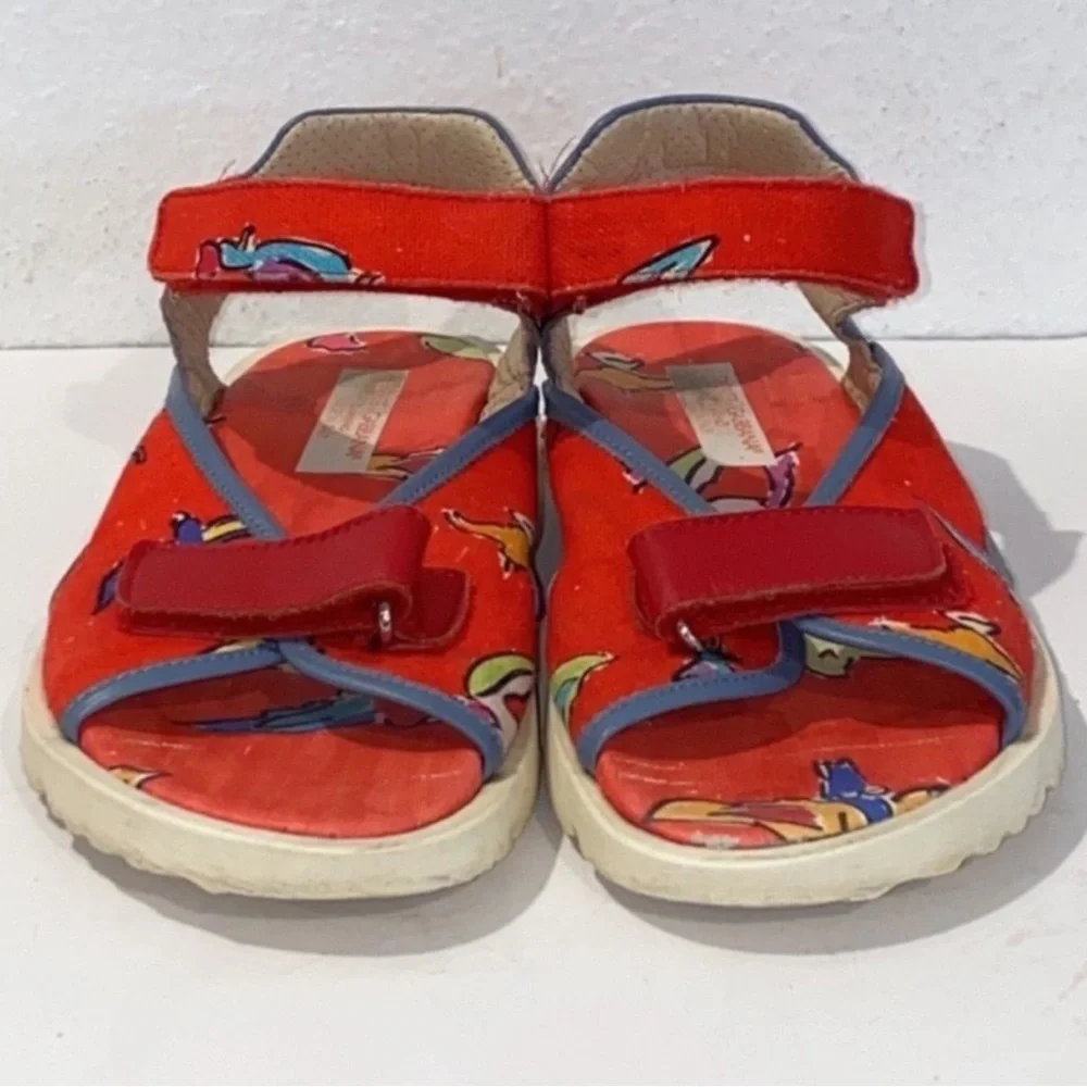 Authentic Dolce & Gabbana luxury designer leather & canvas boys sandals sz 3